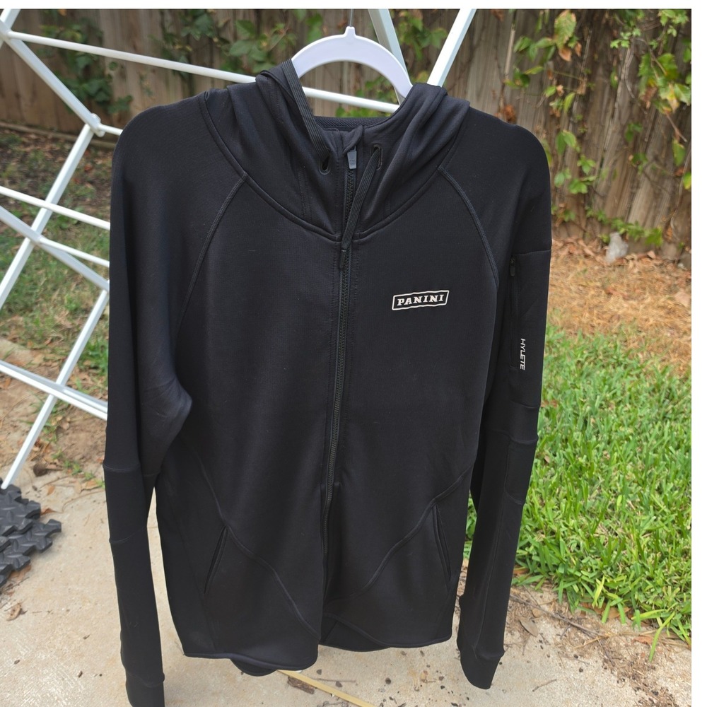 Hylete Panini Mens Full Zip Hoodie Black Athletic Training Jacket New NWT